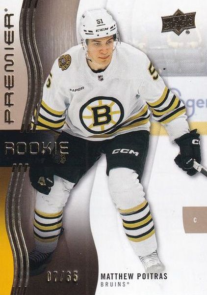 insert RC karta MATTHEW POITRAS 23-24 UD Premier Rookie Gold /65
